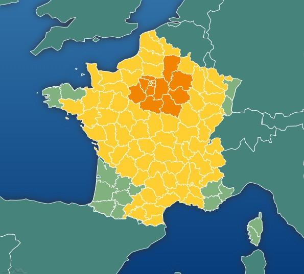 Alerte inondation carte France