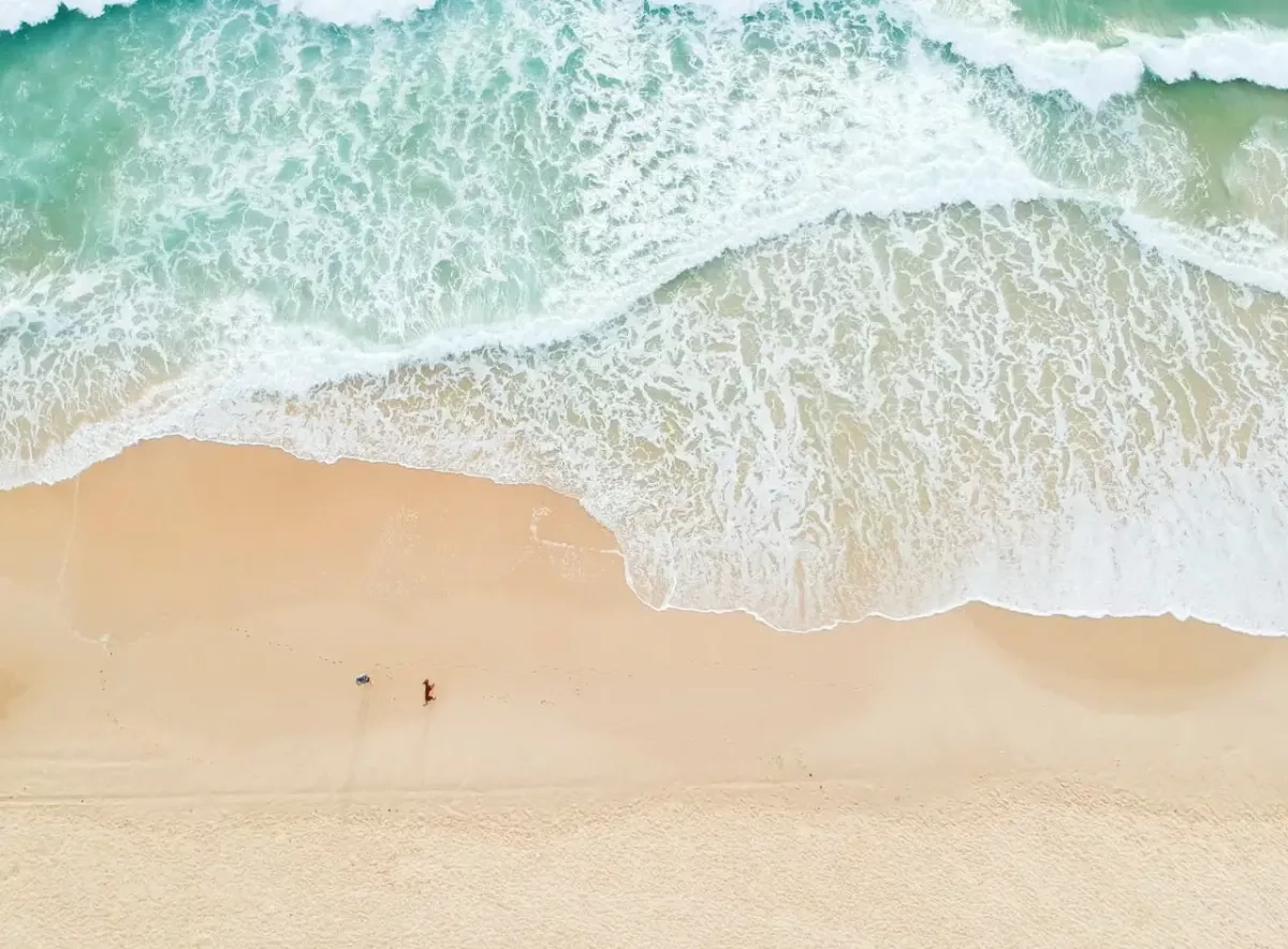 Plage vue du dessus