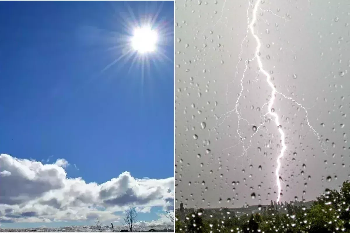 soleil orage éclair
