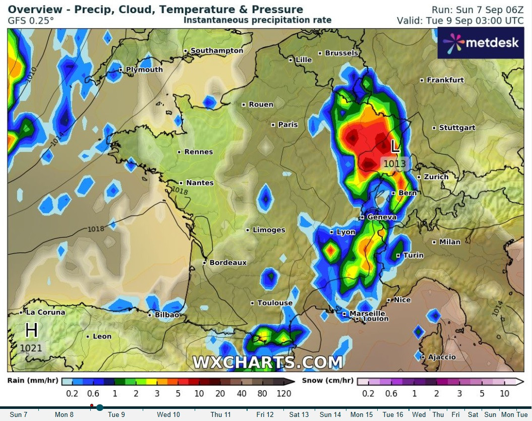 Carte radar 8 septembre