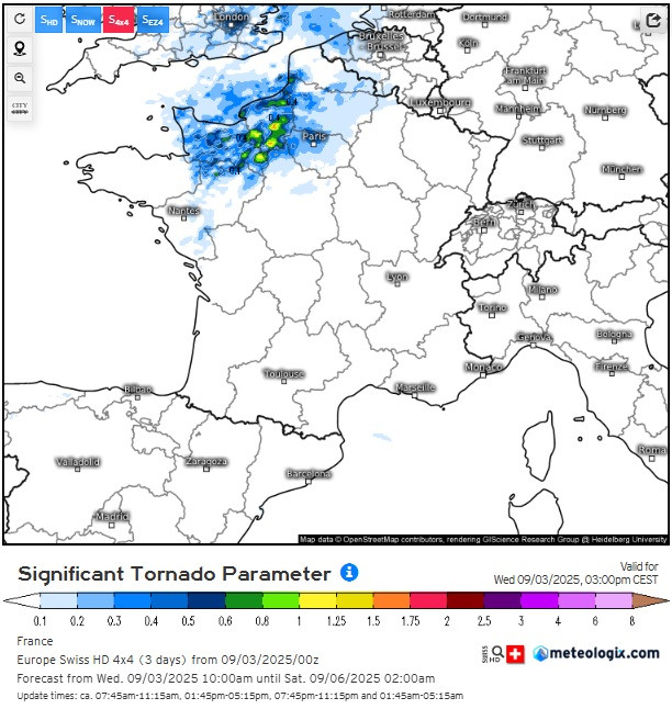 Carte de france risque tornade