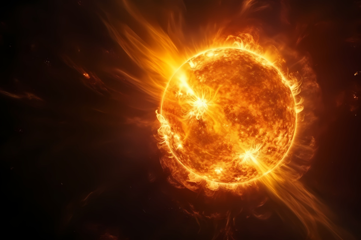 Soleil vu dans l'espace