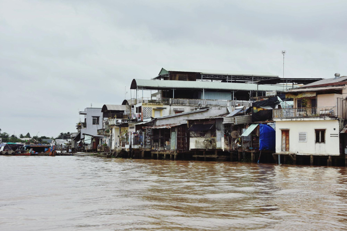 Rue inondée au vietnam