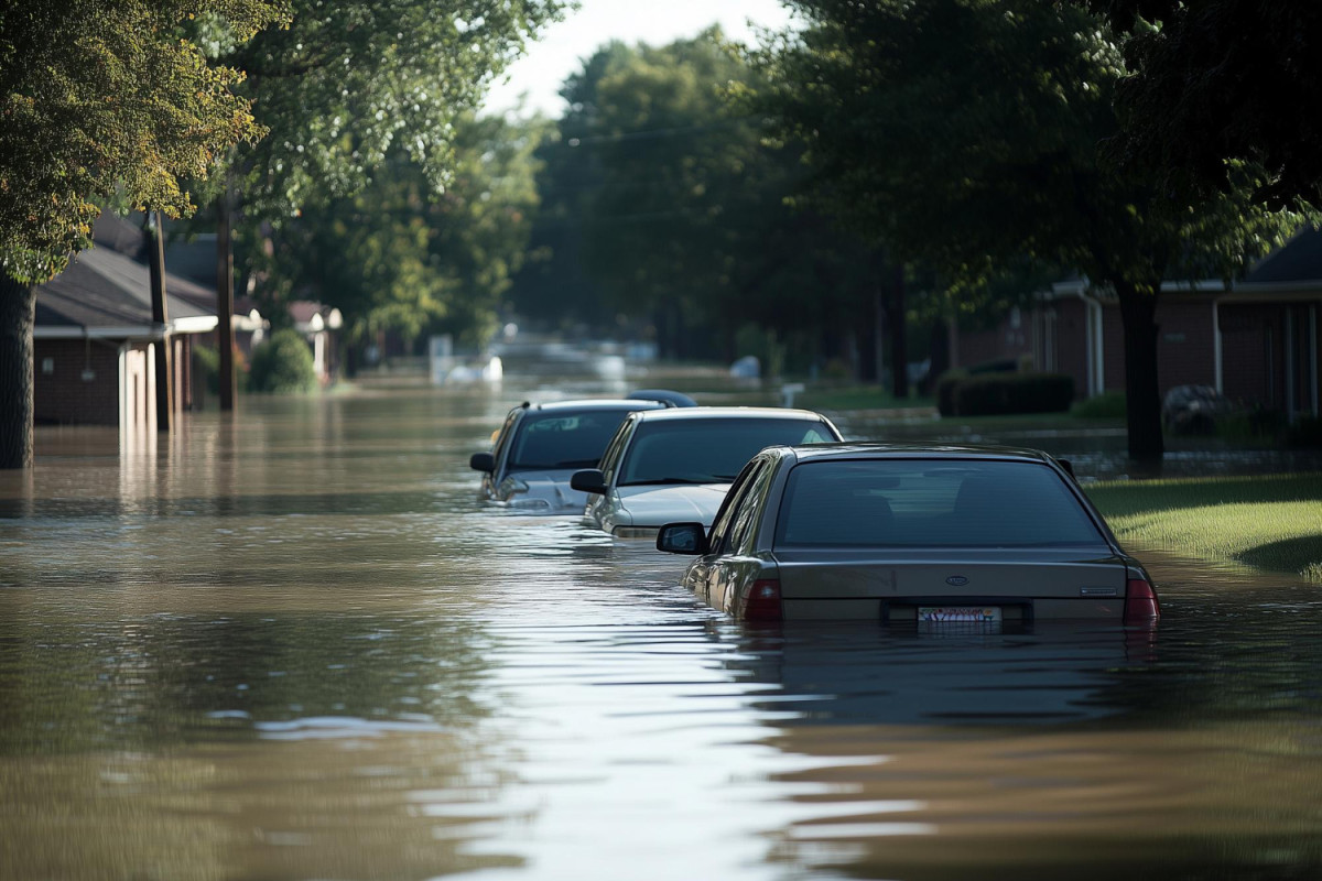 Rue inondée