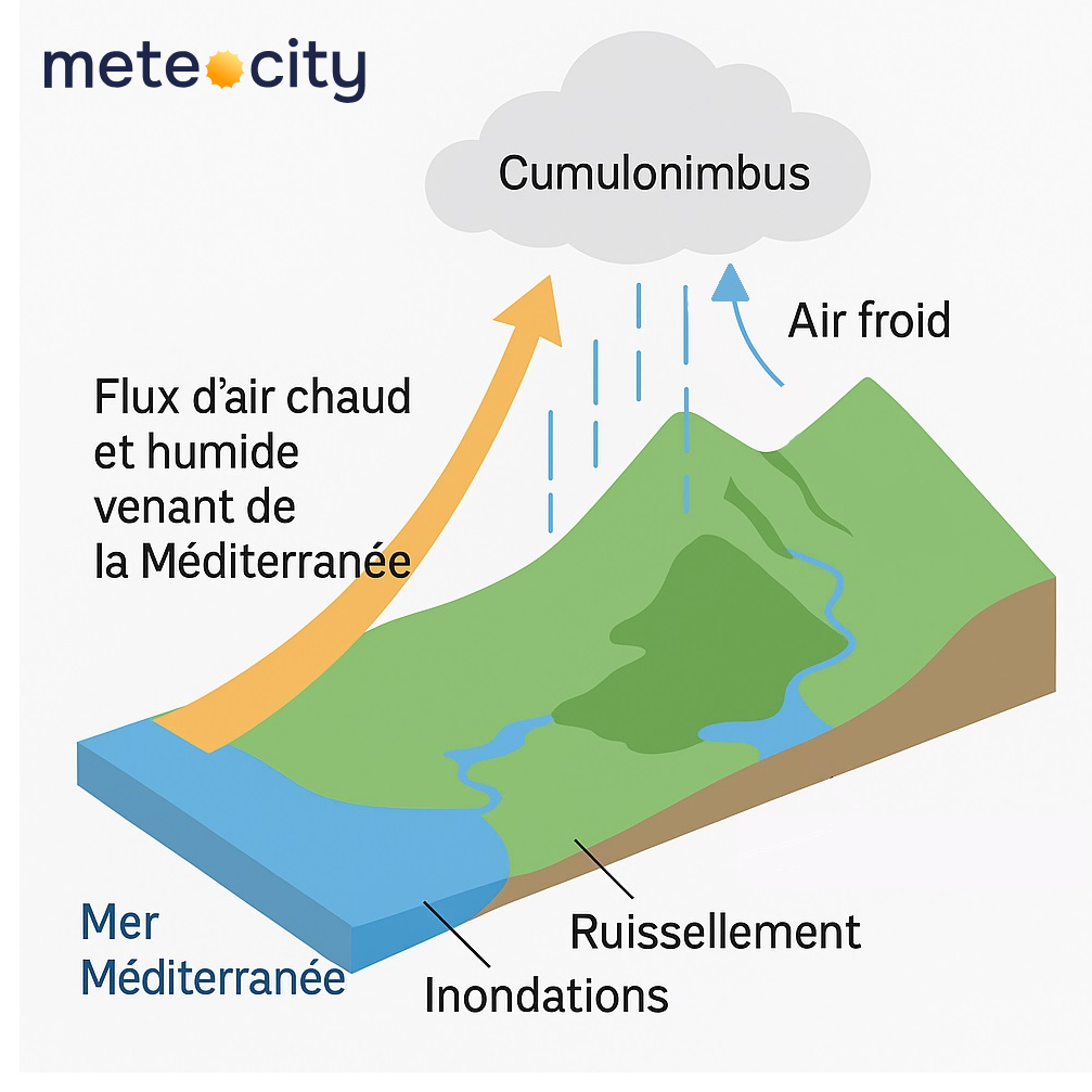 Episode cévenol schéma