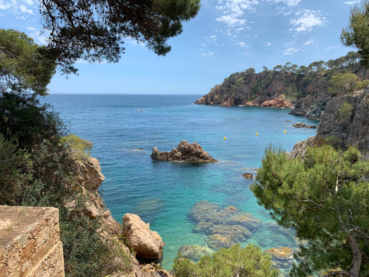 Baie avec eau très bleue