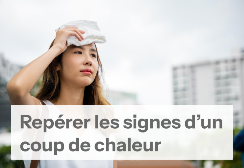 Femme qui s'essuie le front