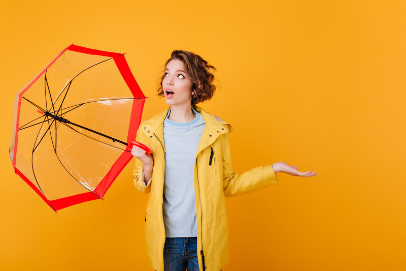 Femme tenant un parapluie843