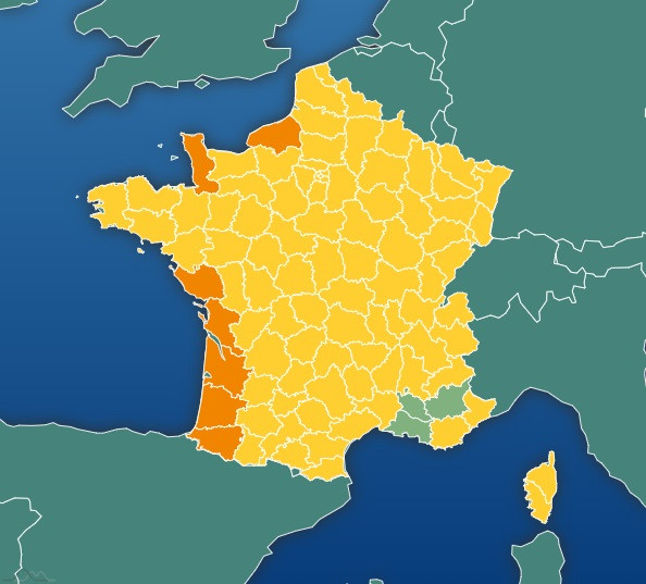 Carte Alerte France1961