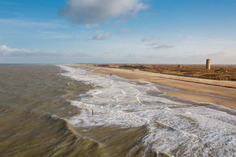 Plage de Normandie battue par les vents1502