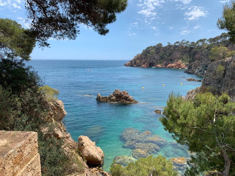 Baie avec eau très bleue