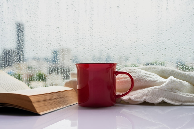 De la pluie sur une vitre