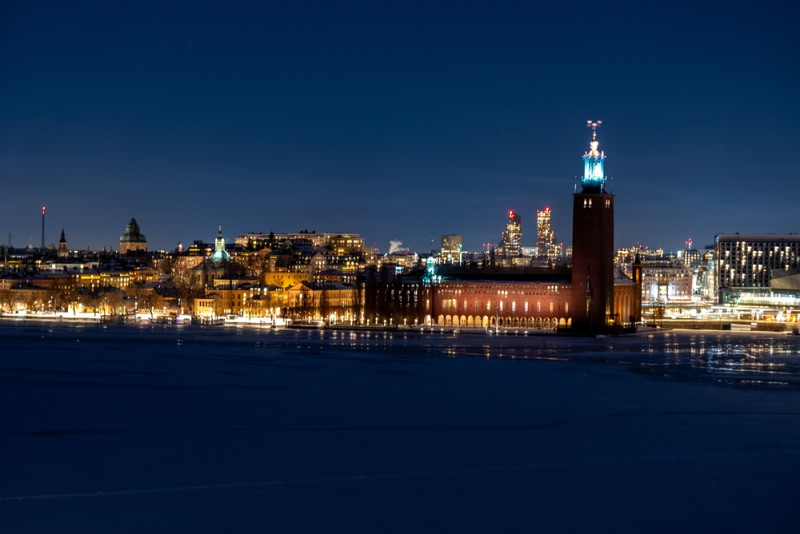 Stockholm dans la nuit