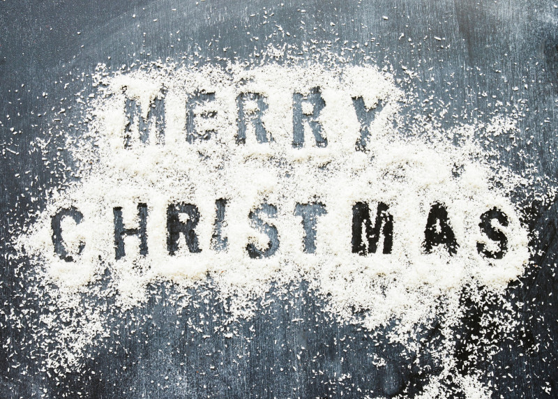 Message joyeux noel dans de la neige