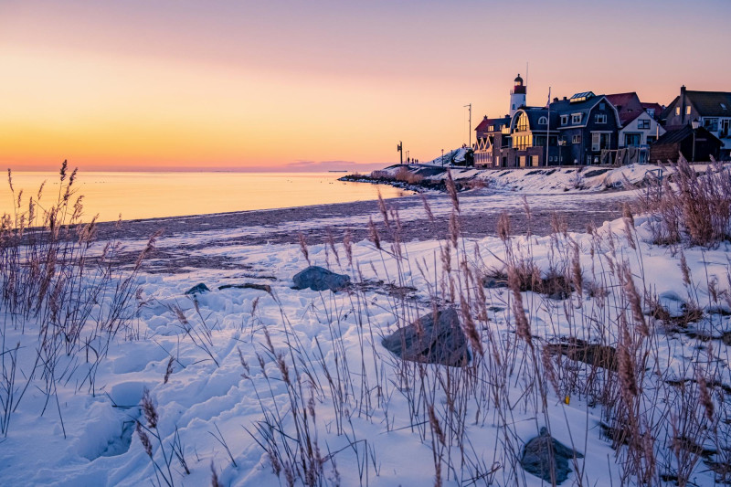 Plage de Normandie en hiver