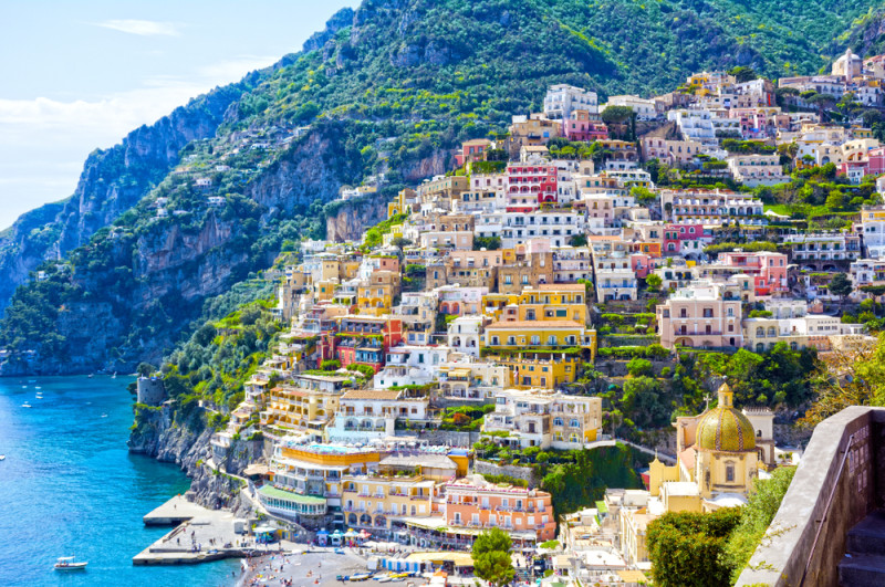 Vue sur la ville de Positano en Italie