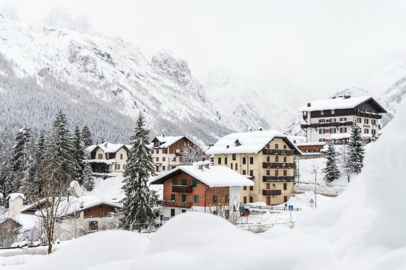Station de ski enneigée