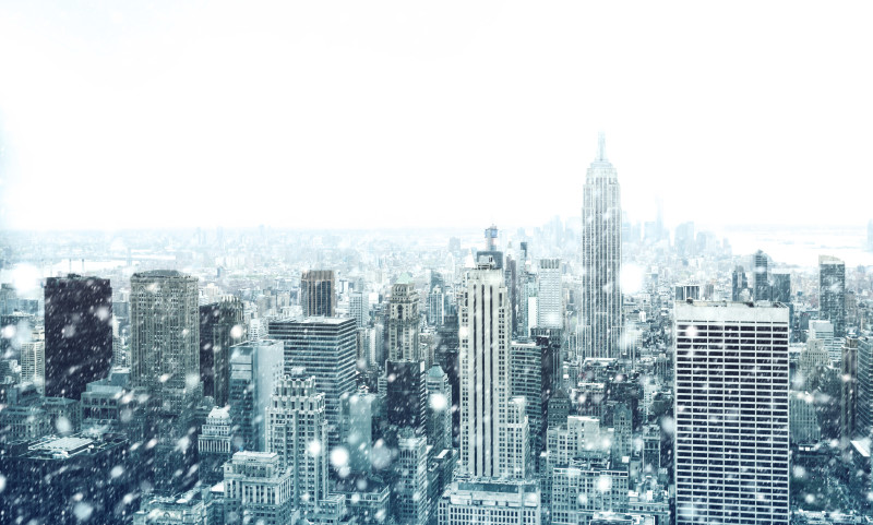 Vue de New-York sous la neige