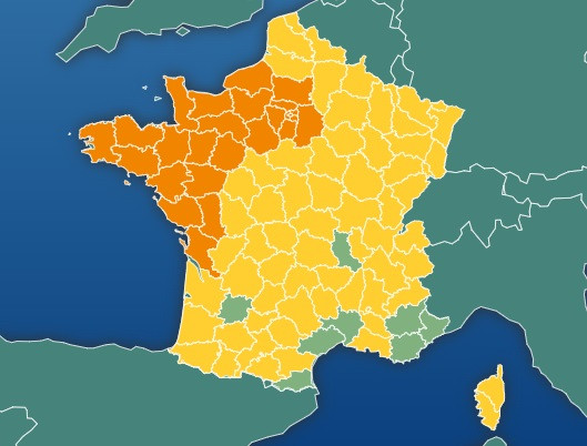 Carte des alertes France