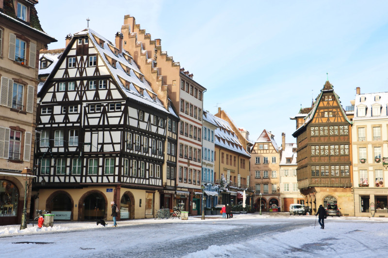 Place de Strasbourg en hiver