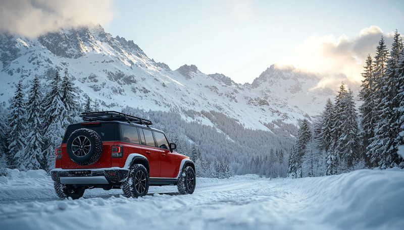 Voiture en montagne