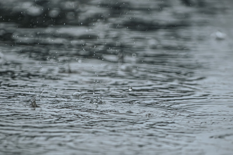 Vue de la pluie au sol