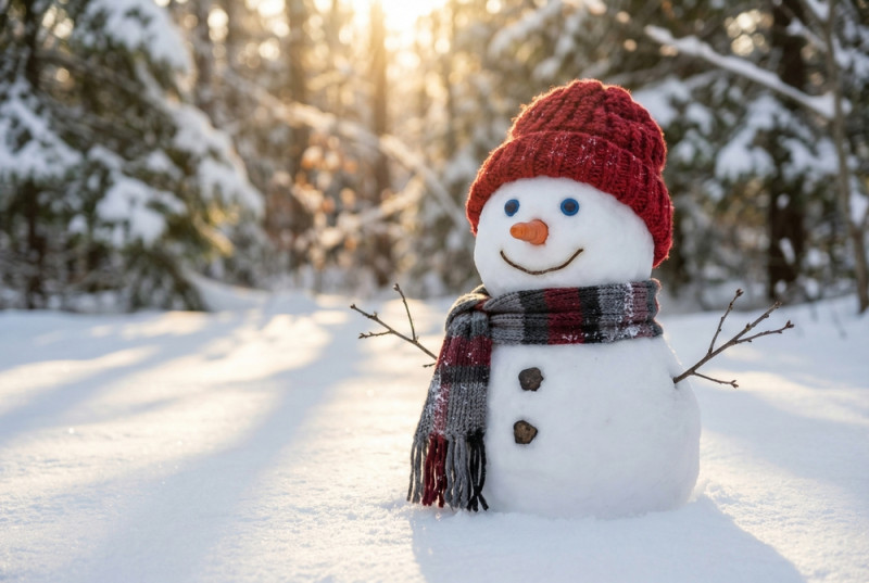 Bonhomme de neige dans de la neige