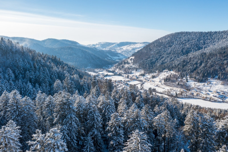 Village de montagne dans les vosges