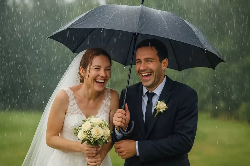 mariage pluvieux
