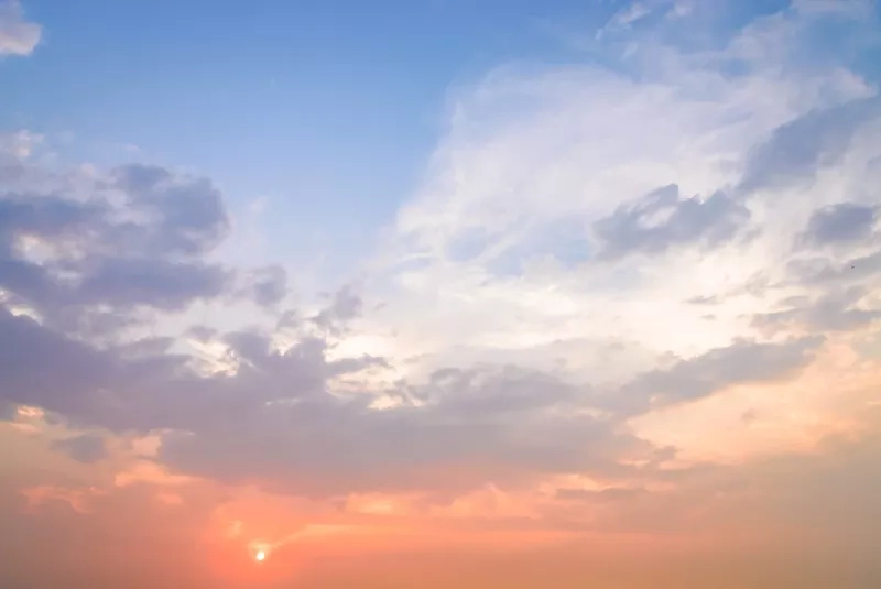 Ciel avec coucher de soleil