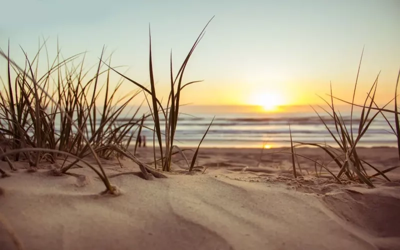 plage coucher de soleil