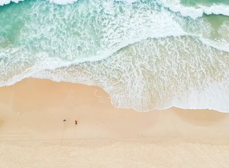 Plage vue du dessus