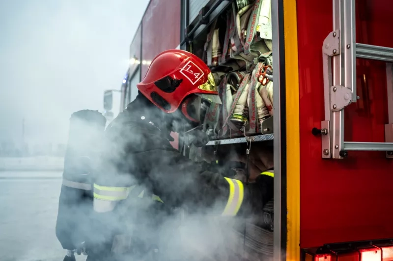 Pompiers en intervention