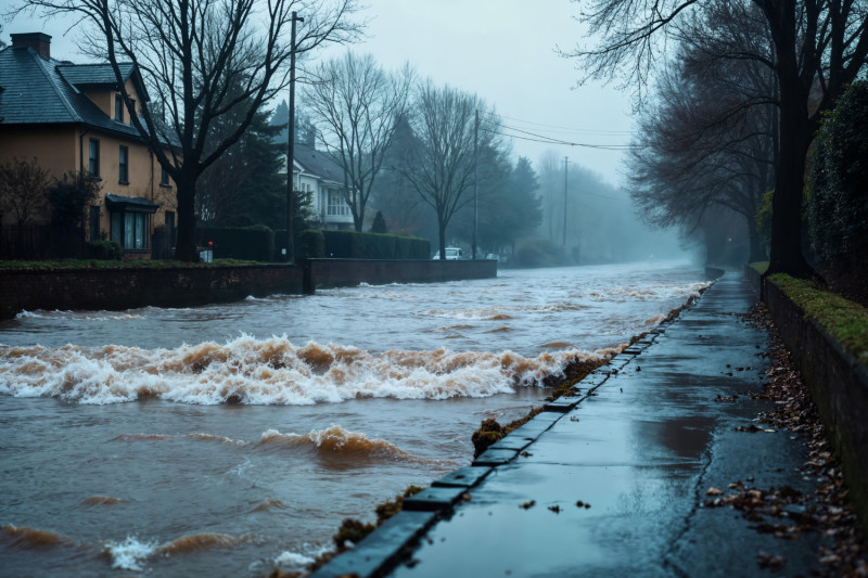 Rue inondée