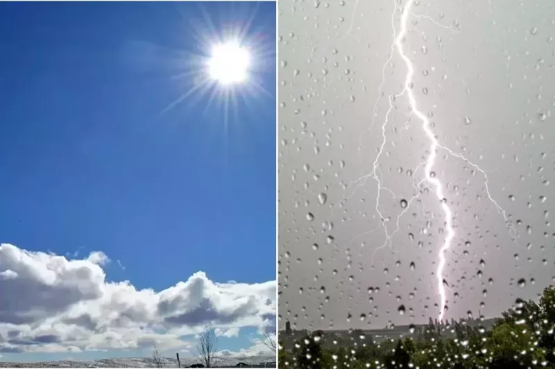 soleil orage éclair