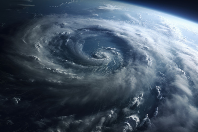 Tempête vue depuis l'espace