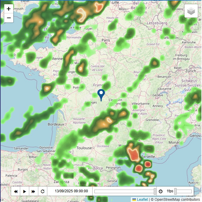 Carte radar 13 septembre