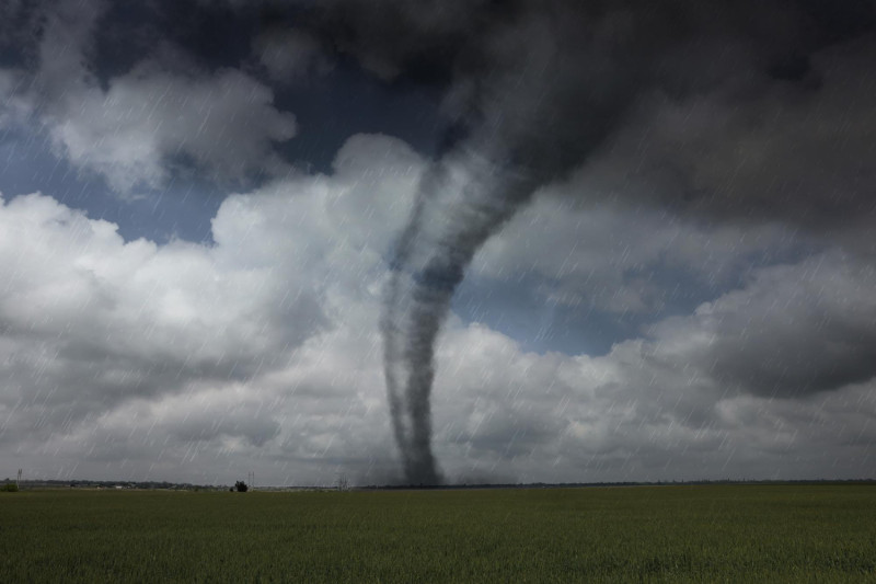 Tornade dans une campagne