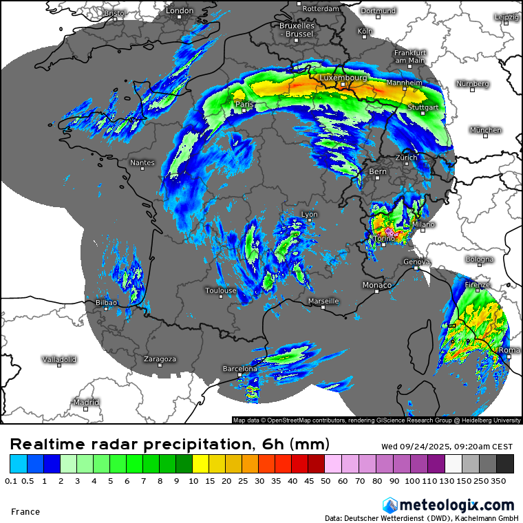 Carte radar pluie