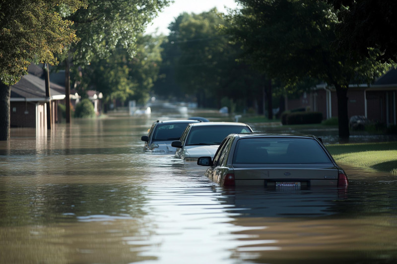 Rue inondée