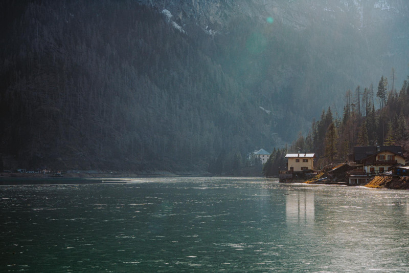 Lac d'Annecy sous la pluie