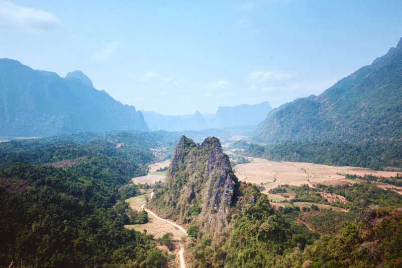 Paysage de montagne au Laos