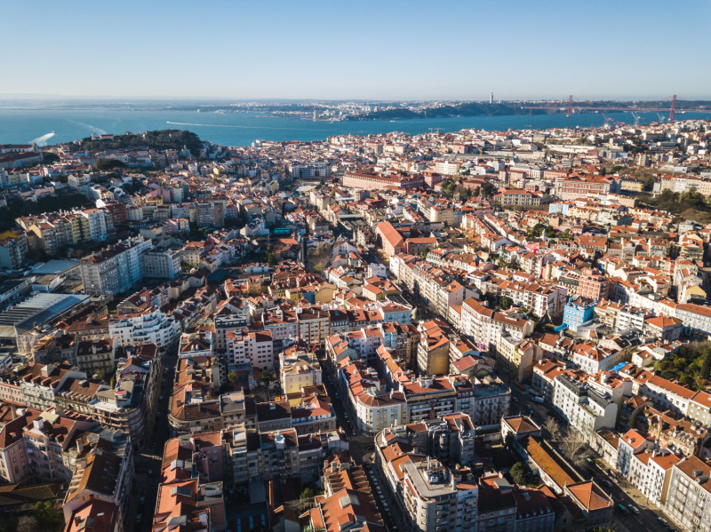 Lisbonne vue du ciel