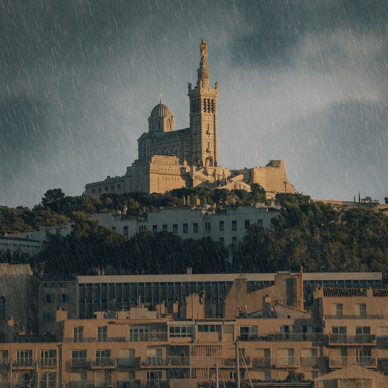 Marseille sous la pluie