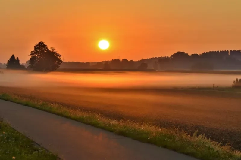 soleil brume