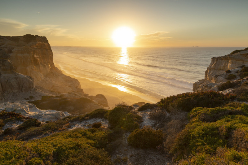 Coucher de soleil sur la mer