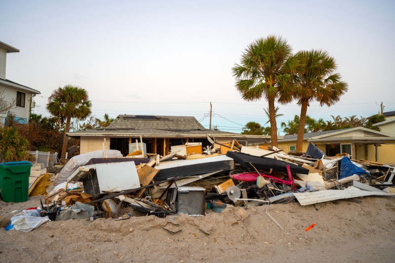 Maison détruite par un ouragan