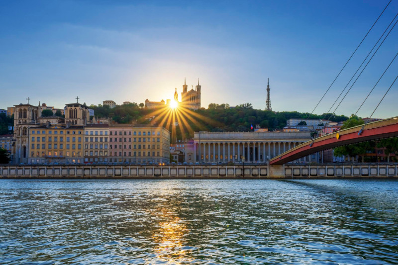 Lyon vue depuis le fleuve