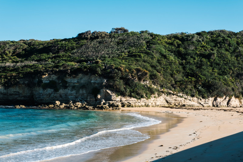 Belle plage ensoleillée