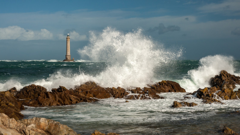 Mer agitée Normandie